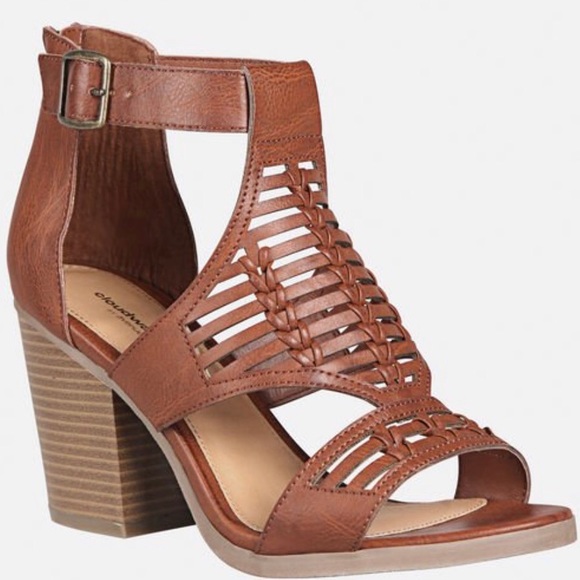 Cloudwalkers Shoes - 🆕NWOB Brown Braided T-Strap Peep Toe Booties